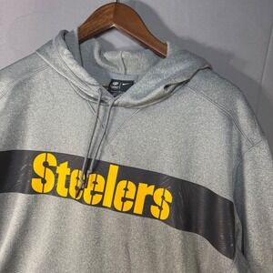 Nike Pittsburgh Steelers NFL Onfield Apparel Gray Hoodie Men's Large